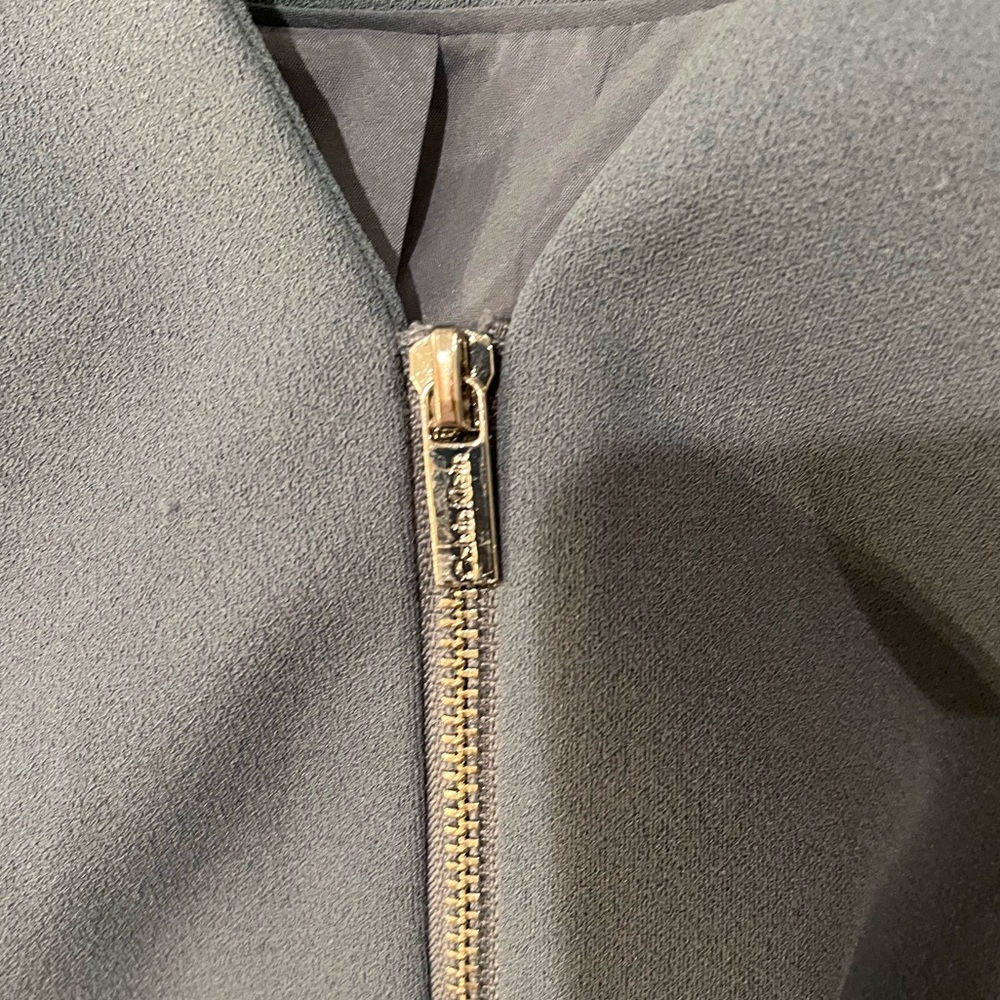 Calvin Klein Zip Up Slate Blue Blazer - Picture 6 of 8